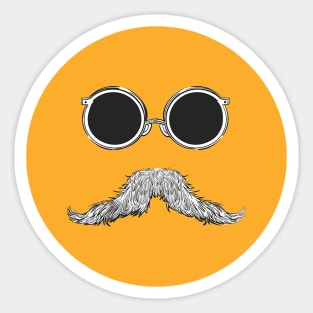 Mustache character Sticker